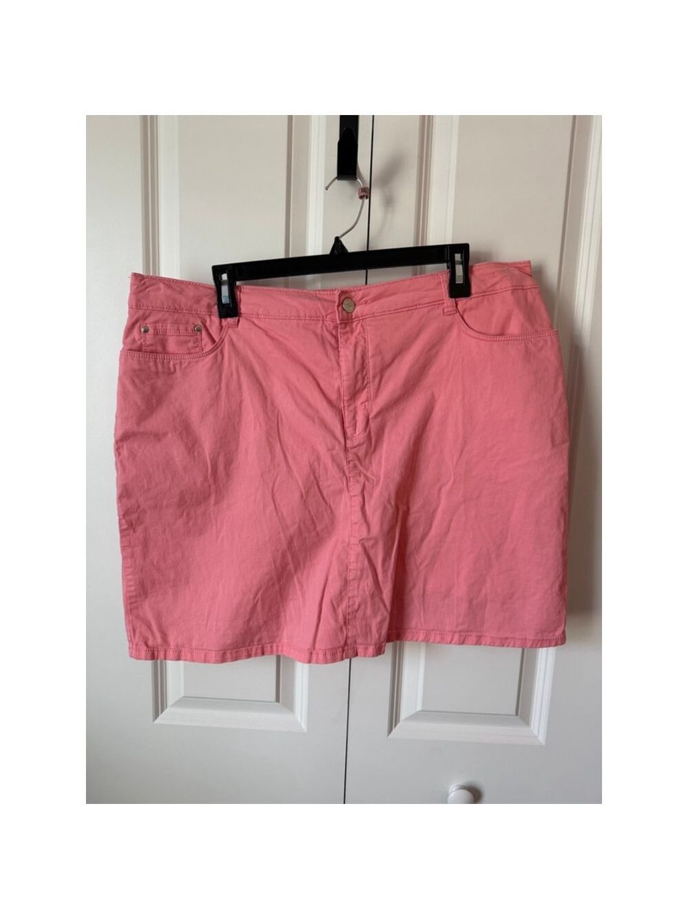 Croft & Barrow Pink Stretch Mini Skirt Plus Size 18